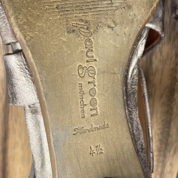 Paul Green Sandals Womens Size 7 Criss Cross Leather Heels Comfort Buckle - Picture 8 of 8